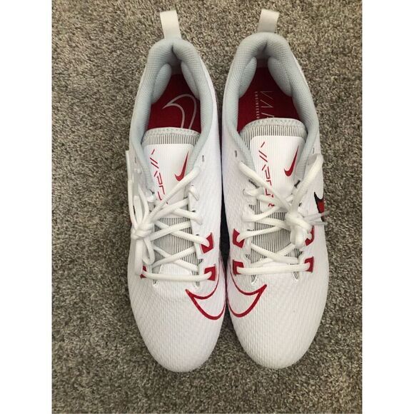 Nike Vapor Edge Speed 360 2 Football Cleats Men's Size 13.5 White/ Red - Picture 4 of 6